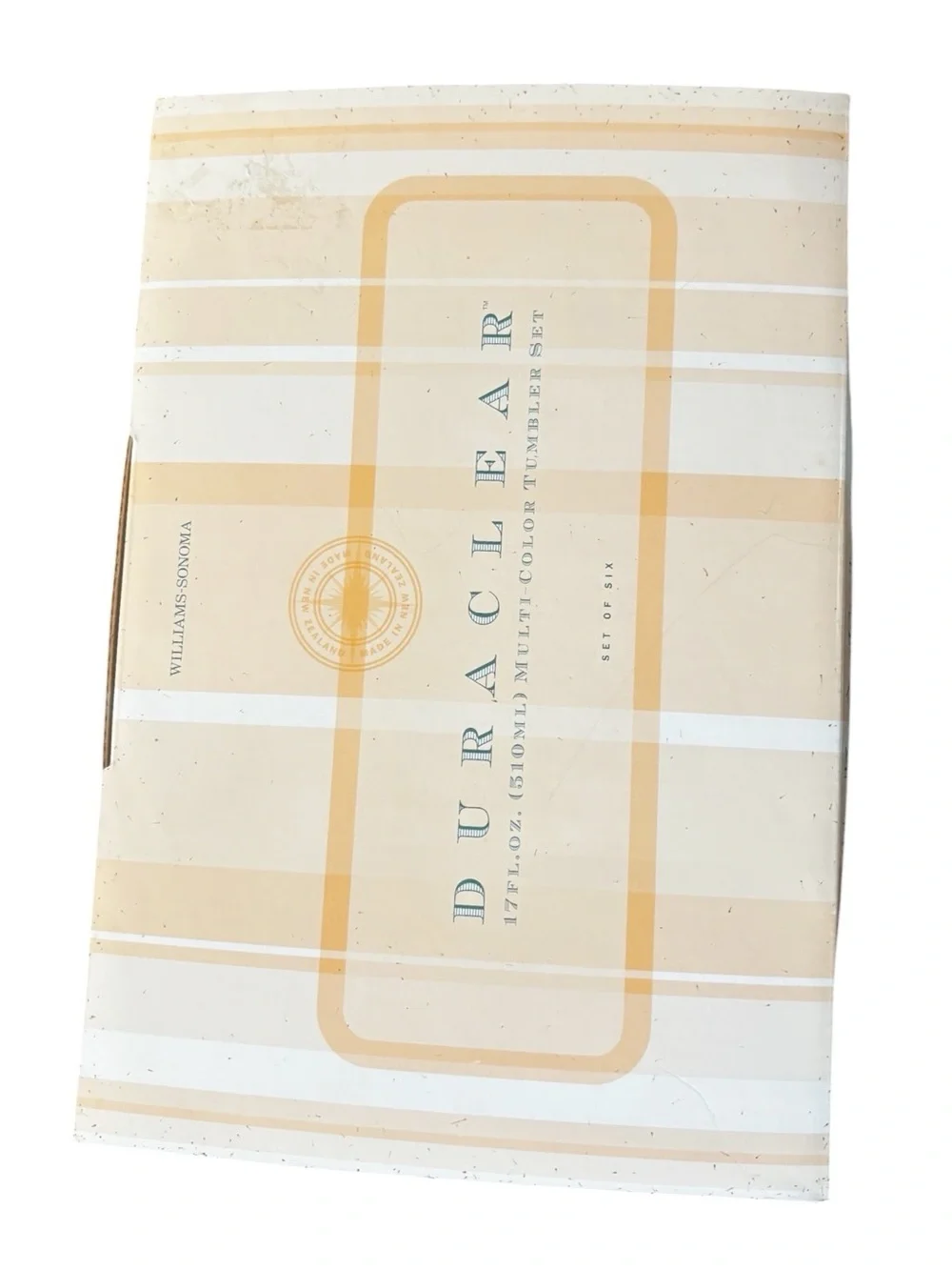 Williams-Sonoma vintage Duraclear 17 fl. Oz. Tumbler Multi-Color set of 6 NWT